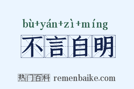 不言自明是什么意思的图片